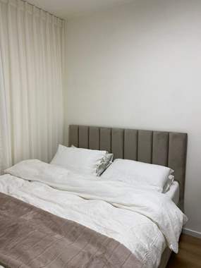 מיטה זוגית מרופדת מדגם מלודי בגוון ניוד "צבע גוף" : image 2